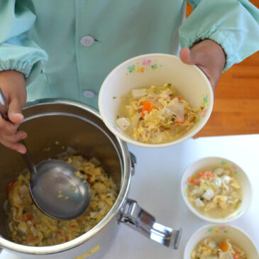 「じゃがいものおうち」の“よかたん豆腐”が、学校給食に登場しました！